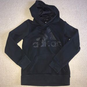 Adidas black graphic hoodie pullover NWOT